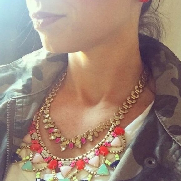 Stella & Dot | Retired BeautifullyColorful Jewel Tone Fanella StatementN… - Picture 11 of 16